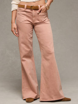 American Eagle - Women Peach Artist Flare Jeans