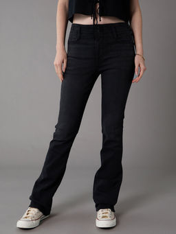 American Eagle - Women Black High-Waisted Skinny Kick Jeans