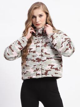 Madame - Camouflage Green Puffer Jacket