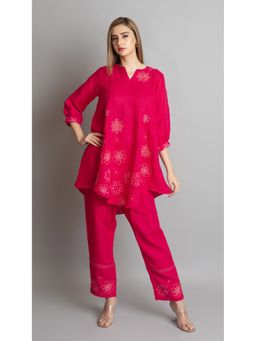 The House of Hemp - Women Pink Latest Stylish Co-Ord (Set of 2)