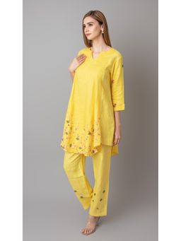 The House of Hemp - Women Yellow Latest Stylish Co-Ord (Set of 2)