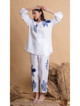 The House of Hemp - Women White Latest Stylish Co-Ord (Set of 2)