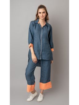 The House of Hemp - Women Teal Latest Stylish Co-Ord (Set of 2)