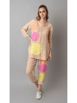 The House of Hemp - Women Beige Latest Stylish Co-Ord (Set of 2)