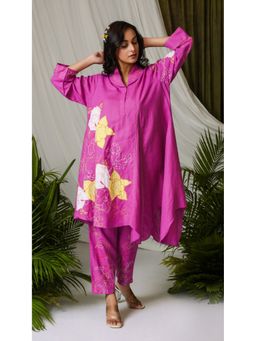 The House of Hemp - Women Pink Latest Stylish Kurta and Pant (Set of 2)