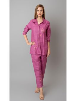 The House of Hemp - Women Purple Latest Stylish Co-Ord (Set of 2)