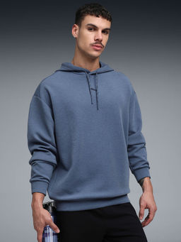 Puma - Blue Cloudspun Men Moisture-Wicking Training Hoodie