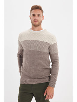 Trendyol - Man Beige Sweater