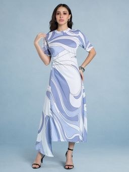 HELLCAT - Women White Asymmetrical Hem Dress