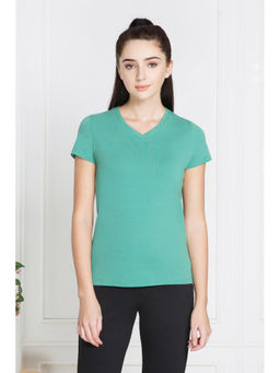 Van Heusen - Women V-Neck & Short Sleeve Lounge T-Shirt - Green