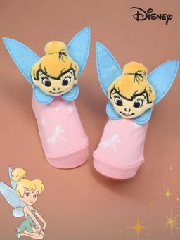 Yellow Bee - Pink Cotton Character Socks (12-24 Months)