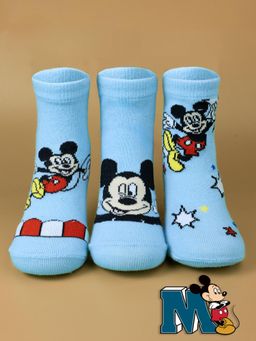 Yellow Bee - Blue Cotton Character Socks (Pack of 3)