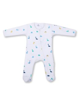 Blumbuds - White Cotton Printed Bodysuit