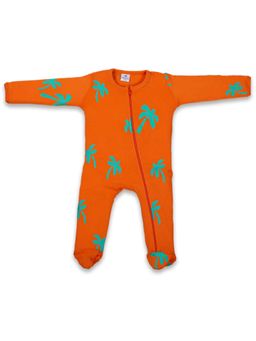 Blumbuds - Orange Cotton Printed Bodysuit