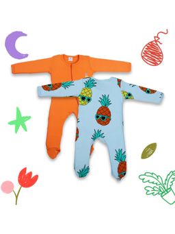 Blumbuds - Multi-Color Cotton Printed Bodysuit (Pack of 2)