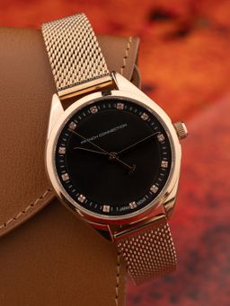 French Connection - Women's Black Dial Analog Watch- FCK4RGM (M)