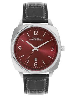 French Connection - Men's Maroon Dial Analog watch- FCN084SBL (M)