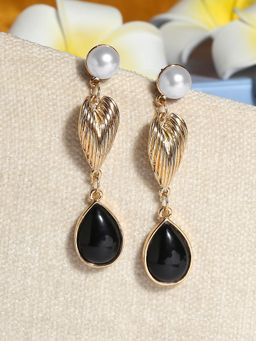 Lilly & Sparkle - Black Contemporary Drop Earrings