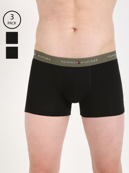 Tommy Hilfiger - Mens Black Solid Trunks
