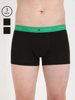 Tommy Hilfiger - Mens Black Solid Trunks