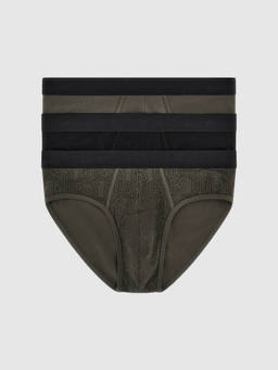 Guess - Cotton Blend Men Solid Briefs (Pack of 3)