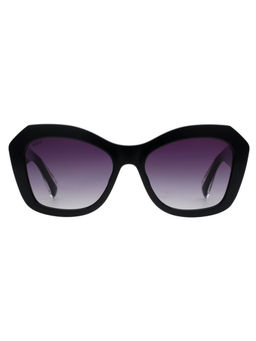 Scott Sunglasses - Womens Gradient Blue Lens Black Cat Eye Sunglasses - 3004 Darla C1 S (54)