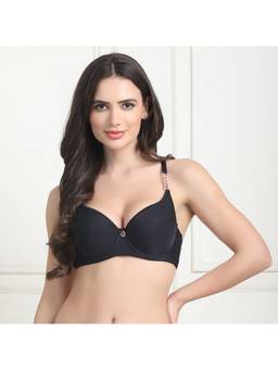 PrettyCat - Lightly Padded T-Shirt Bra Panty with Chain Strap