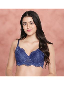 Shyaway - Jacarandablue Full Lace Padded Wired Designer Bra
