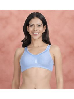 Shyaway - Blue Melange Moulded Cushioned Shoulder Strap Everyday Bra