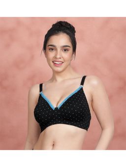 Shyaway - Blackbeauty Blue Polka Printed 3/4Th Coverage Bra
