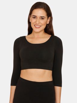 Zivame - Double Layered Non Wired Blouse Bra with Removable Cookies - Anthracite