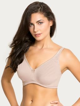 Zivame - True Curv Basics Double Layered Non Wired Super Support Bra - Skin