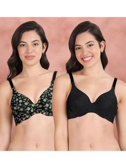 Shyaway - Broad Winged T-Shirt Bra Multiway Seamless Wired 3/4Th Coverage Bra (Pack of 2)