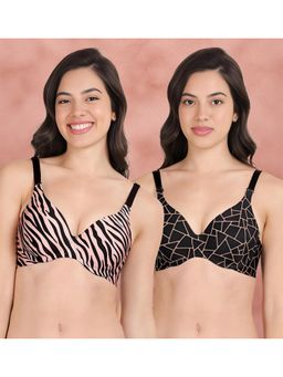 Shyaway - Broad Winged T-Shirt Bra Multiway Seamless Wired 3/4Th Coverage Bra (Pack of 2)