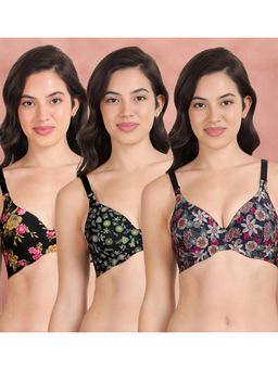 Shyaway - Broad Winged T-Shirt Bra Multiway Seamless Wired 3/4Th Coverage Bra (Pack of 3)
