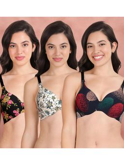Shyaway - Broad Winged T-Shirt Bra Multiway Seamless Wired 3/4Th Coverage Bra (Pack of 3)
