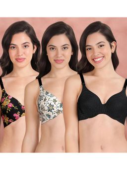 Shyaway - Broad Winged T-Shirt Bra Multiway Seamless Wired 3/4Th Coverage Bra (Pack of 3)
