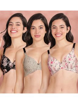 Shyaway - Broad Winged T-Shirt Bra Multiway Seamless Wired 3/4Th Coverage Bra (Pack of 3)