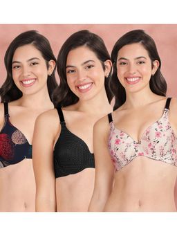 Shyaway - Broad Winged T-Shirt Bra Multiway Seamless Wired 3/4Th Coverage Bra (Pack of 3)
