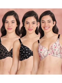 Shyaway - Broad Winged T-Shirt Bra Multiway Seamless Wired 3/4Th Coverage Bra (Pack of 3)