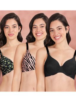 Shyaway - Broad Winged T-Shirt Bra Multiway Seamless Wired 3/4Th Coverage Bra (Pack of 3)