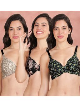 Shyaway - Broad Winged T-Shirt Bra Multiway Seamless Wired 3/4Th Coverage Bra (Pack of 3)