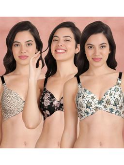 Shyaway - Broad Winged T-Shirt Bra Multiway Seamless Wired 3/4Th Coverage Bra (Pack of 3)