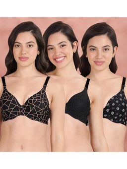 Shyaway - Broad Winged T-Shirt Bra Multiway Seamless Wired 3/4Th Coverage Bra (Pack of 3)