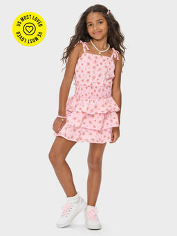 The Children's Place - Girls Floral Smocked Tiered Dress