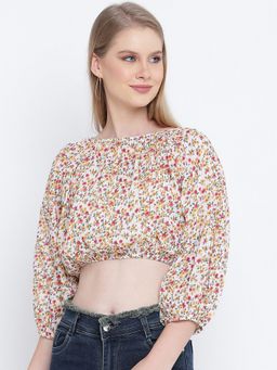 Oxolloxo - Ultra Mesmeric Multicolour Women Crop Top