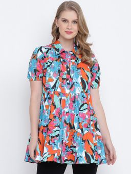 Oxolloxo - Cheerful Bright Multicolour Casual Women Tunic