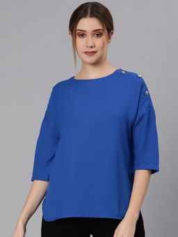 Oxolloxo - Lit Up Blue Classy Women Top