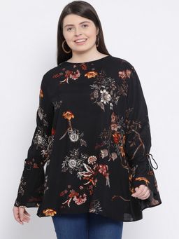 Oxolloxo - Floral Jewel Quo Plus Size Women Top
