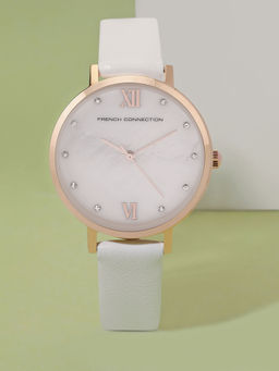 French Connection - Serene Mop White Dial Analog Watch for Women - FCN00065E